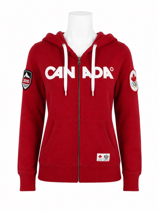 Hudson's Bay Company Tops - Size S Hudson’s Bay Women’s Vintage 2010 Canada Olympic Zip Hoodie Red Collectib